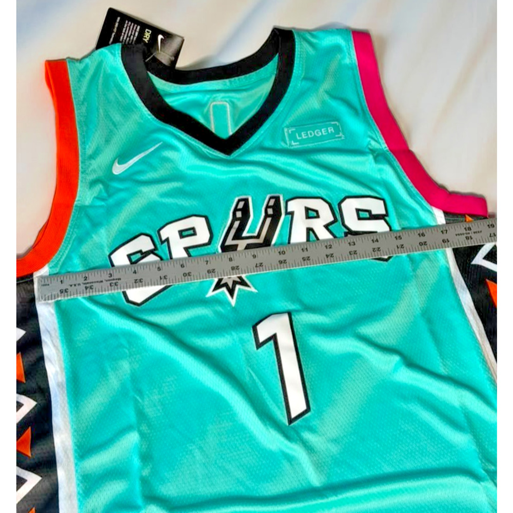 New San Antonio Spurs City Edition Jersey #1 Victor Wembanyama Teal XL - Picture 6 of 14